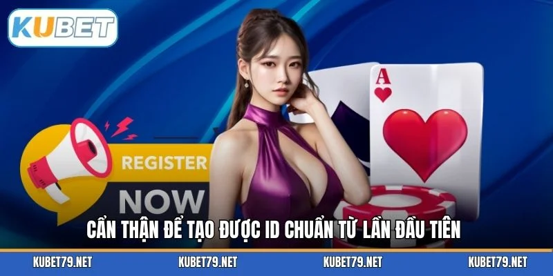 Cẩn thận để tạo được ID chuẩn từ lần đầu tiên